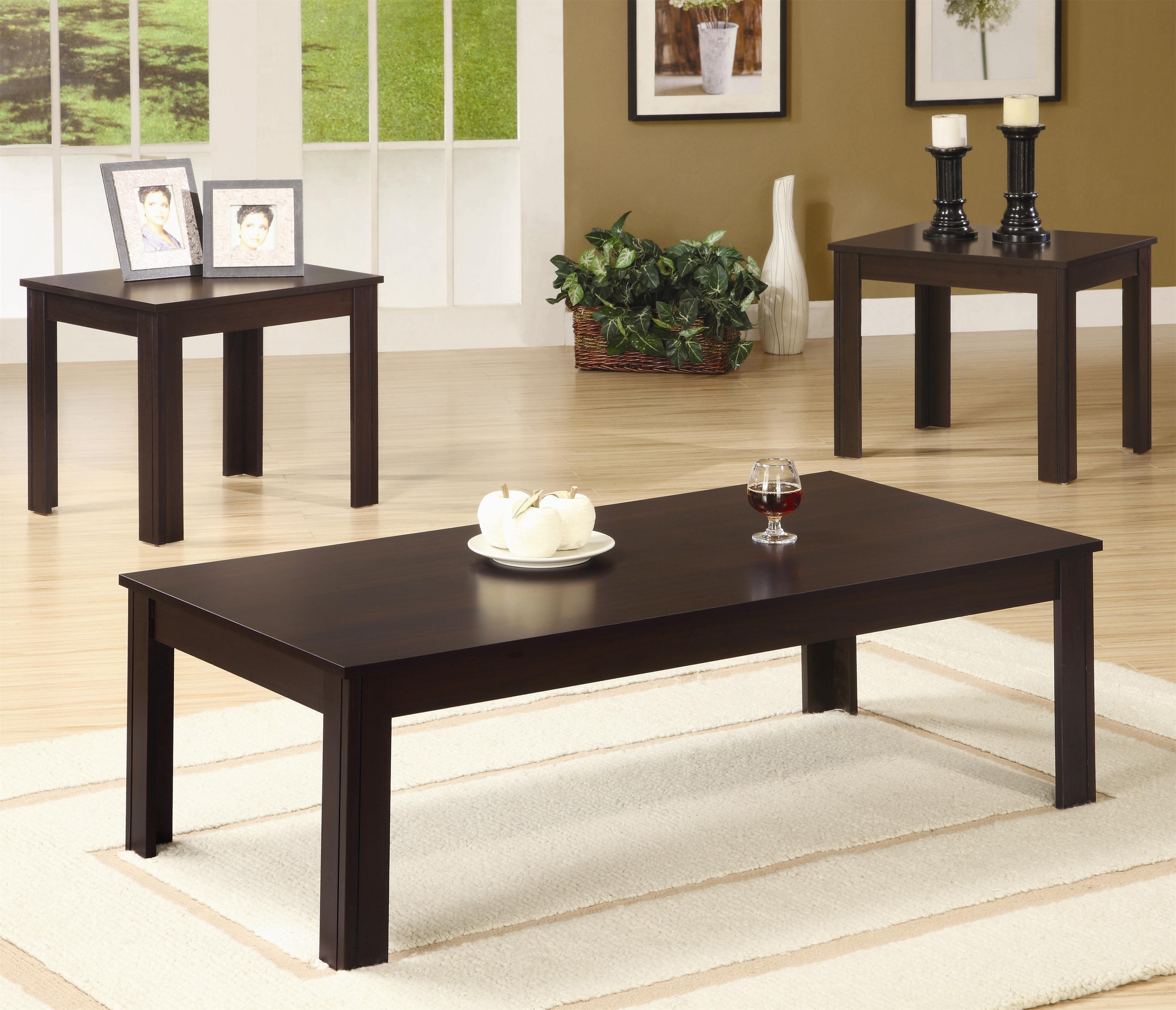 3 piece hotsell black table set